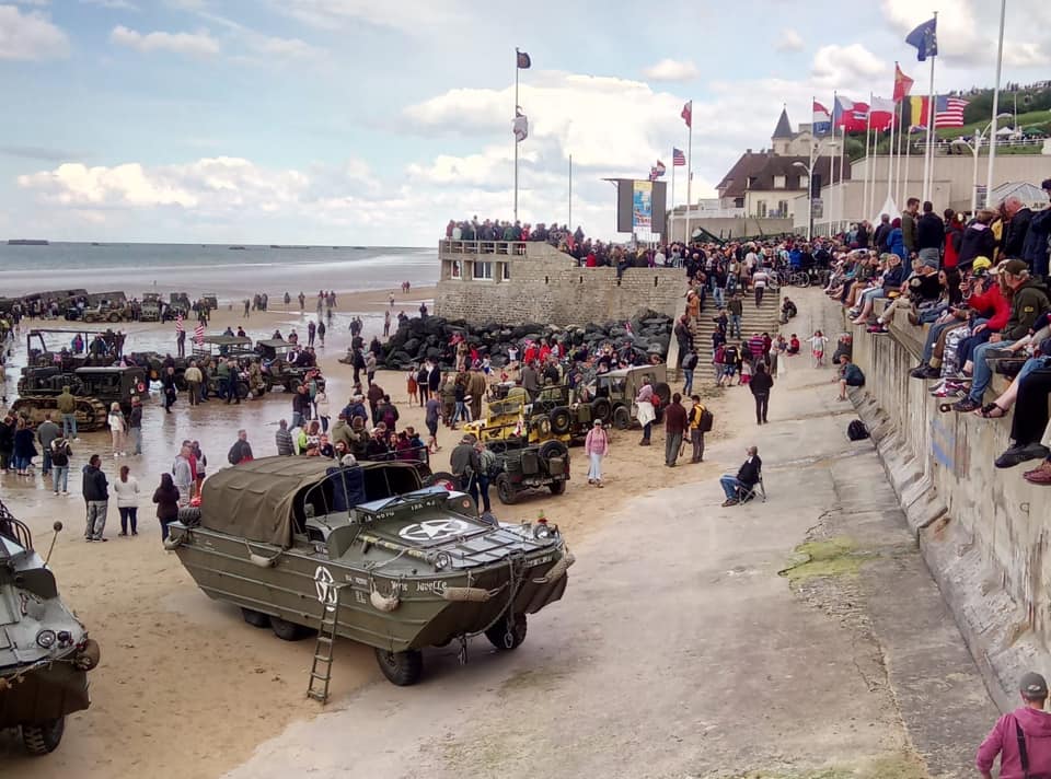 Normandy beach during the annual D-Day commemoration