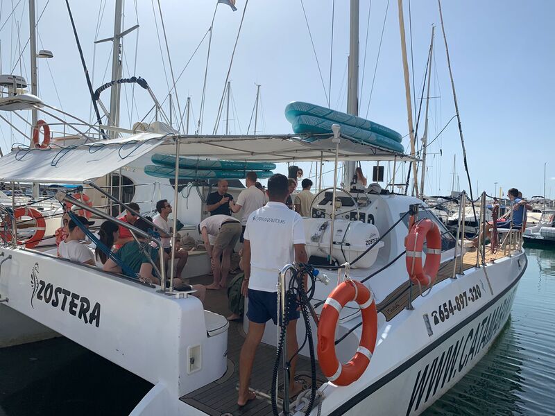 Boat trip with the group along the coast