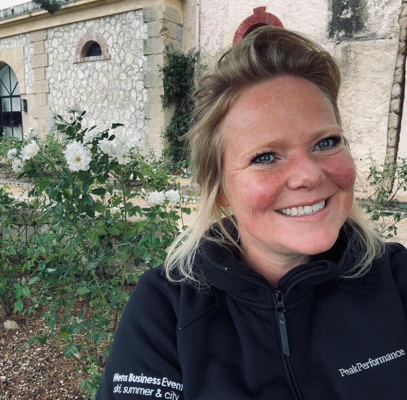 Susan Casemier in Wens Business Events clothing during a trip